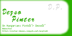dezso pinter business card